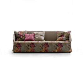 Wiggly Shapes Bustier Modern Sofa Set / Elegant Grey Fabric Loveseat